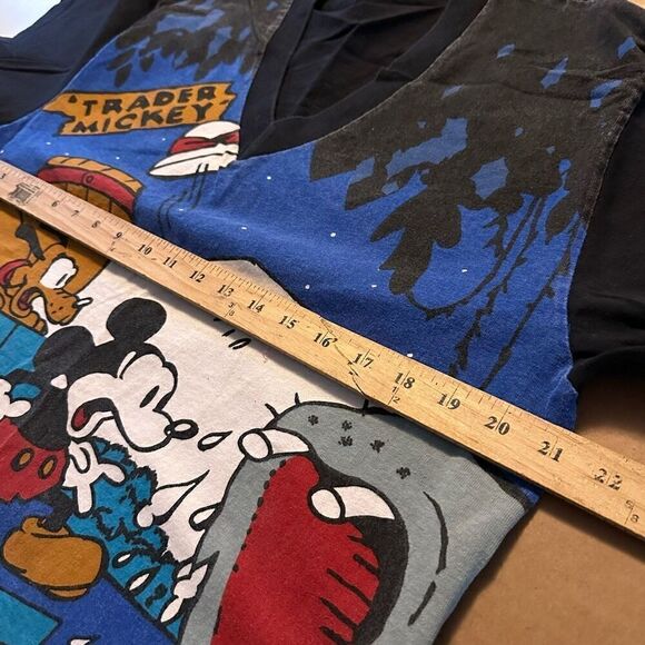 Vintage 90s Disney Mens Sz L All Over Print Mickey Mouse Short Sleeve Shirt USA - Picture 7 of 8